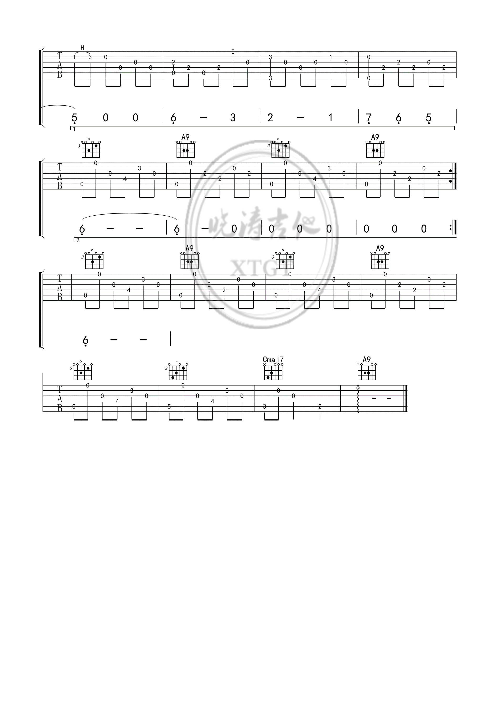 斯卡保罗集市指弹吉他谱第(2)页