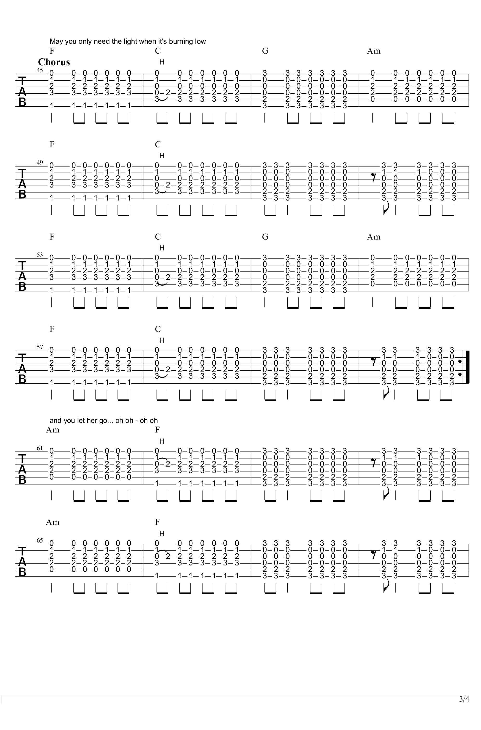 lethergo曲谱G调吉他谱第(3)页