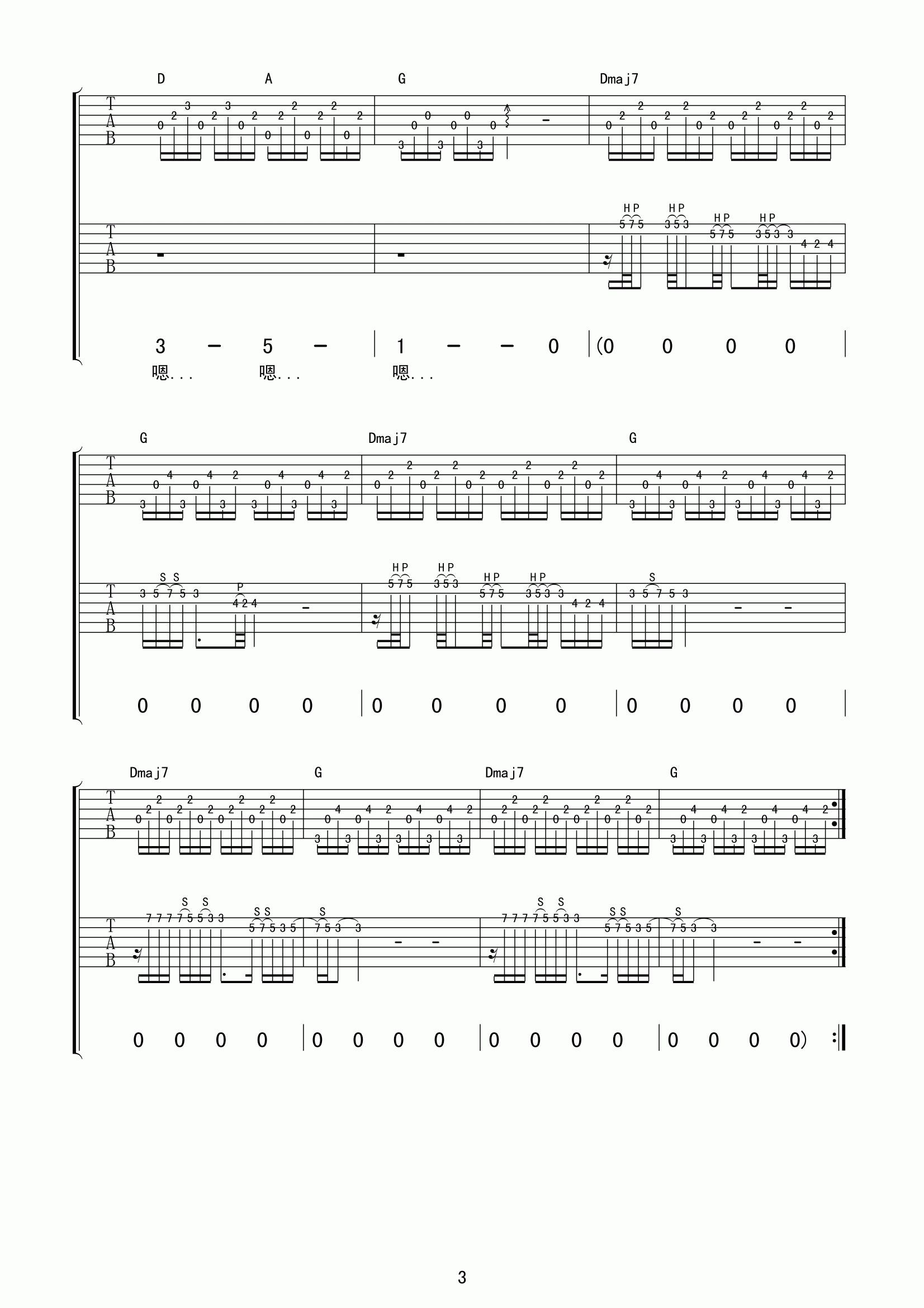 错觉吉他谱第(3)页