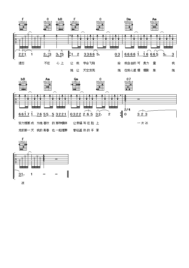 她教我的事吉他谱第(2)页