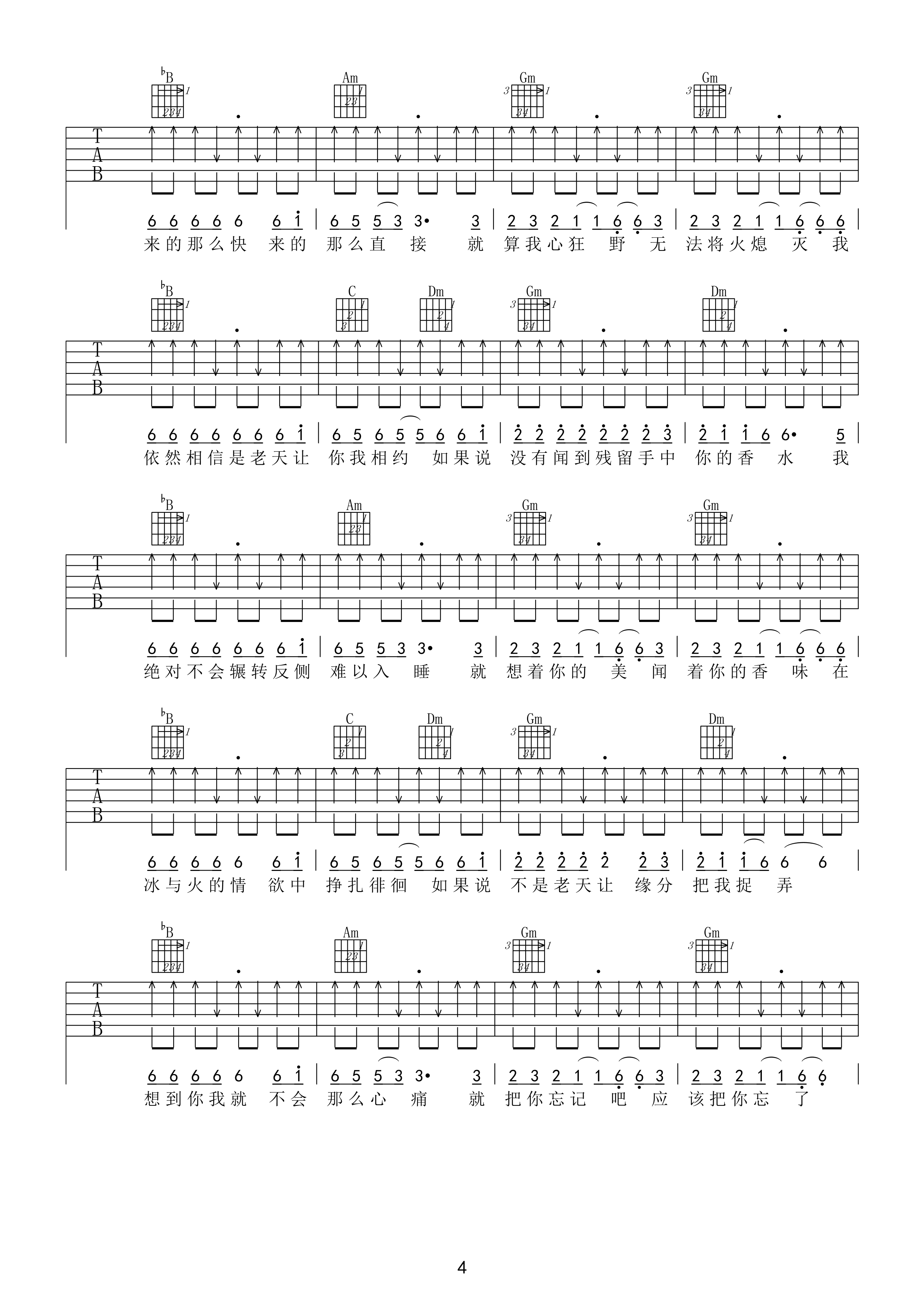 冲动的惩罚吉他谱第(4)页