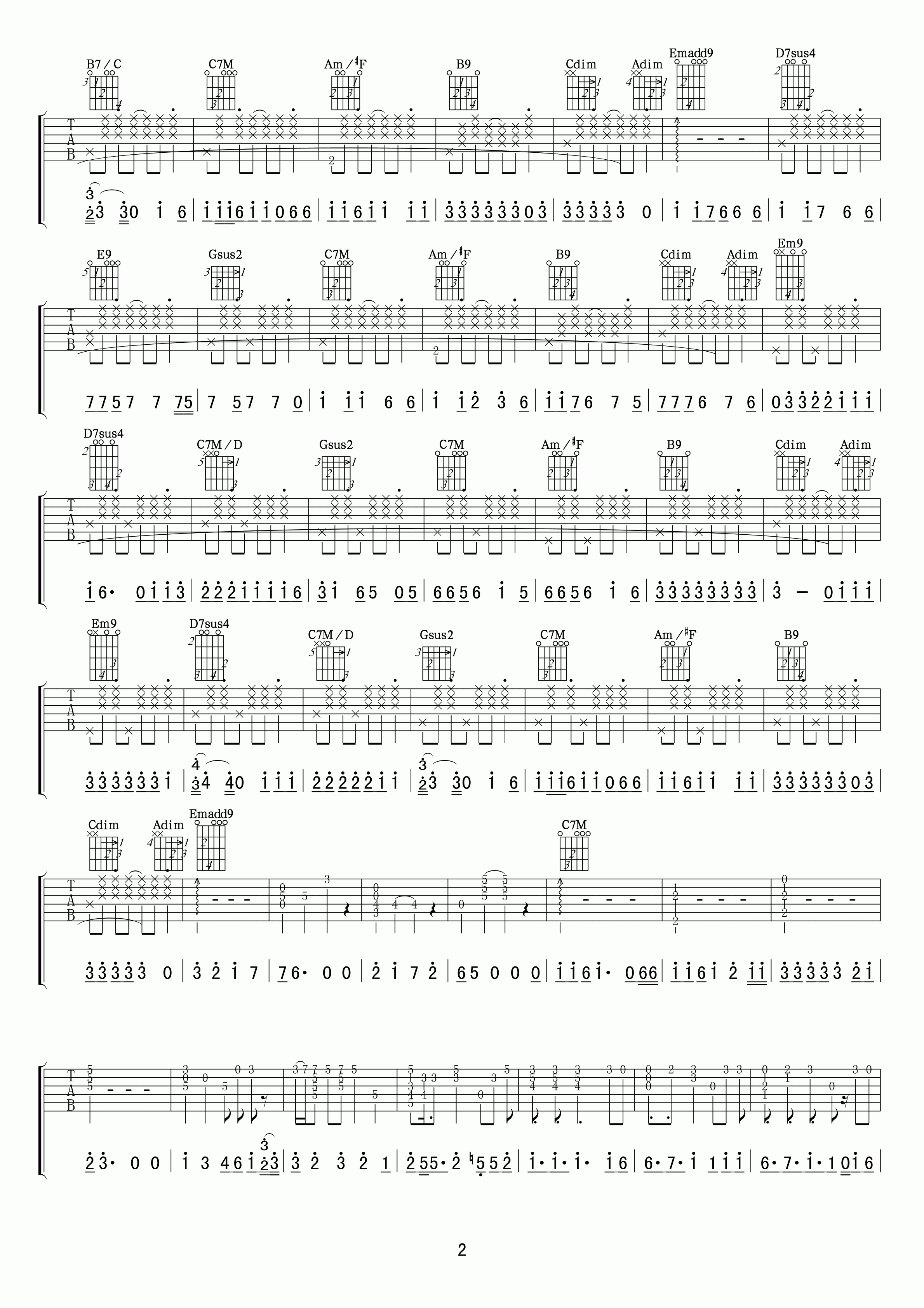 Nobody吉他谱第(2)页