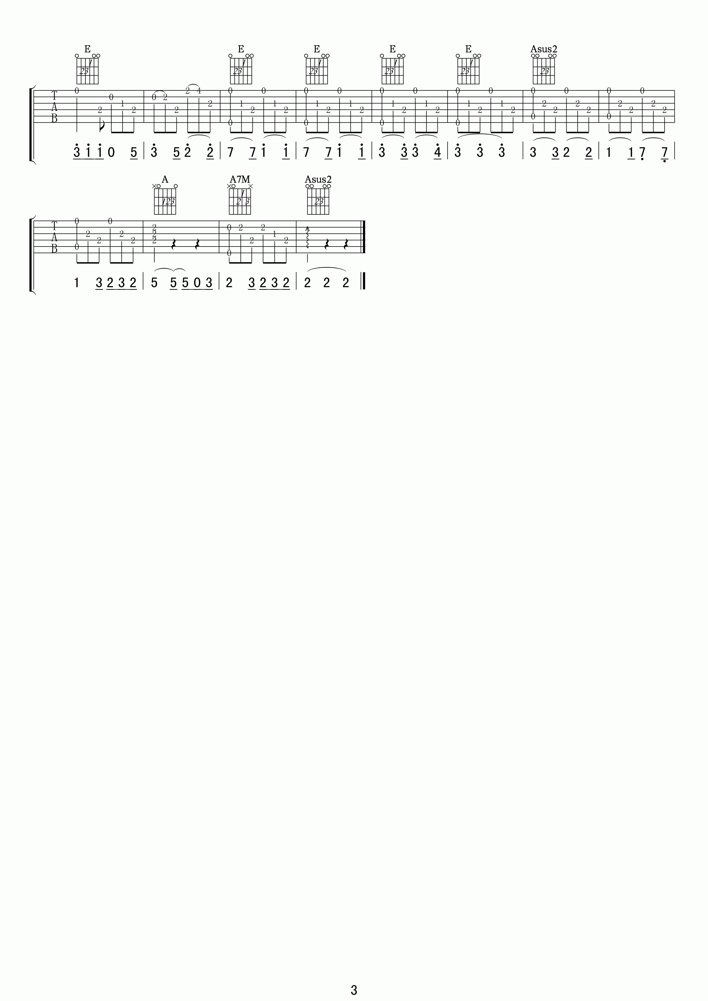 桃子吉他谱第(3)页