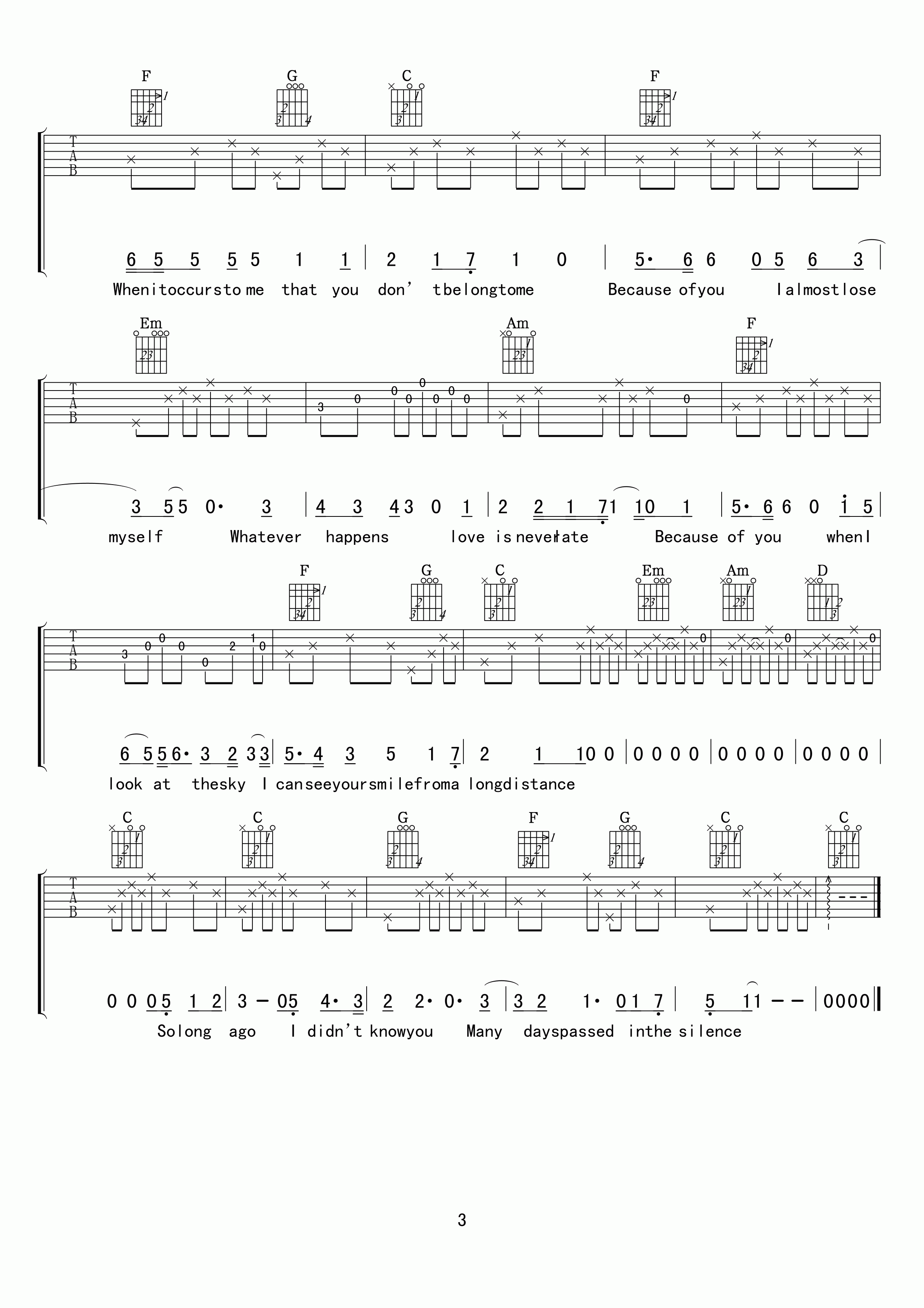 Solongago吉他谱第(3)页