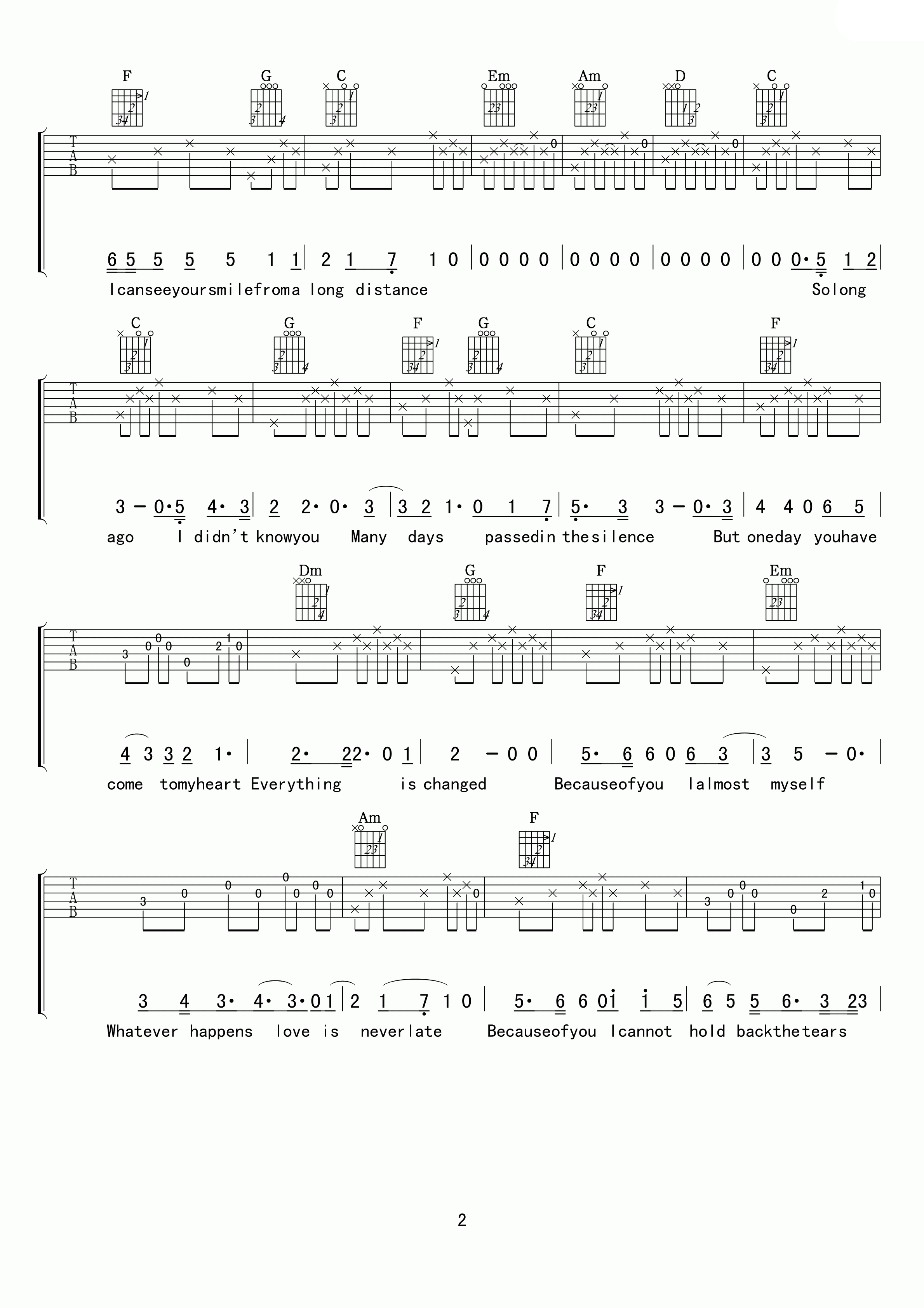 Solongago吉他谱第(2)页