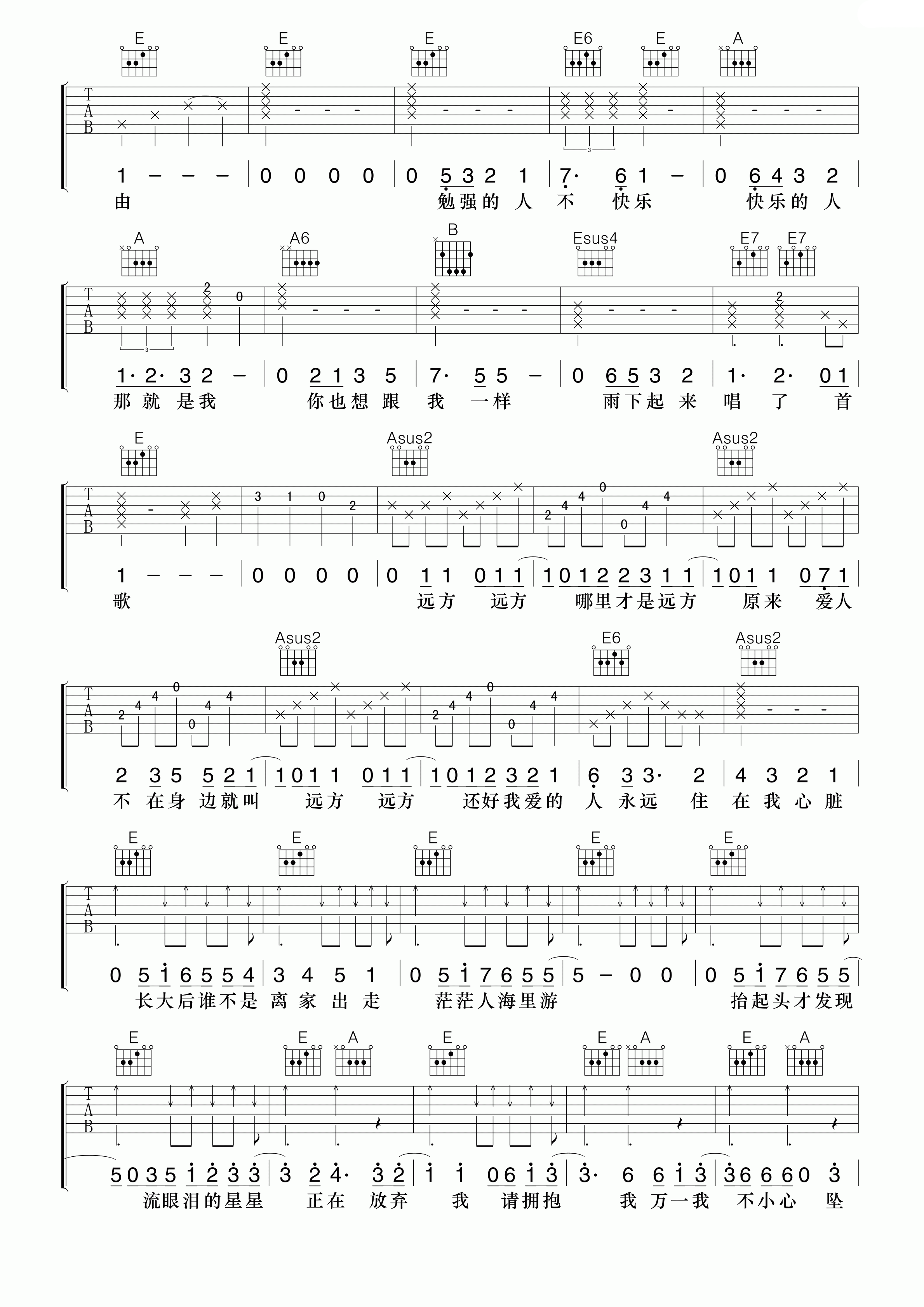 大人中吉他谱第(2)页