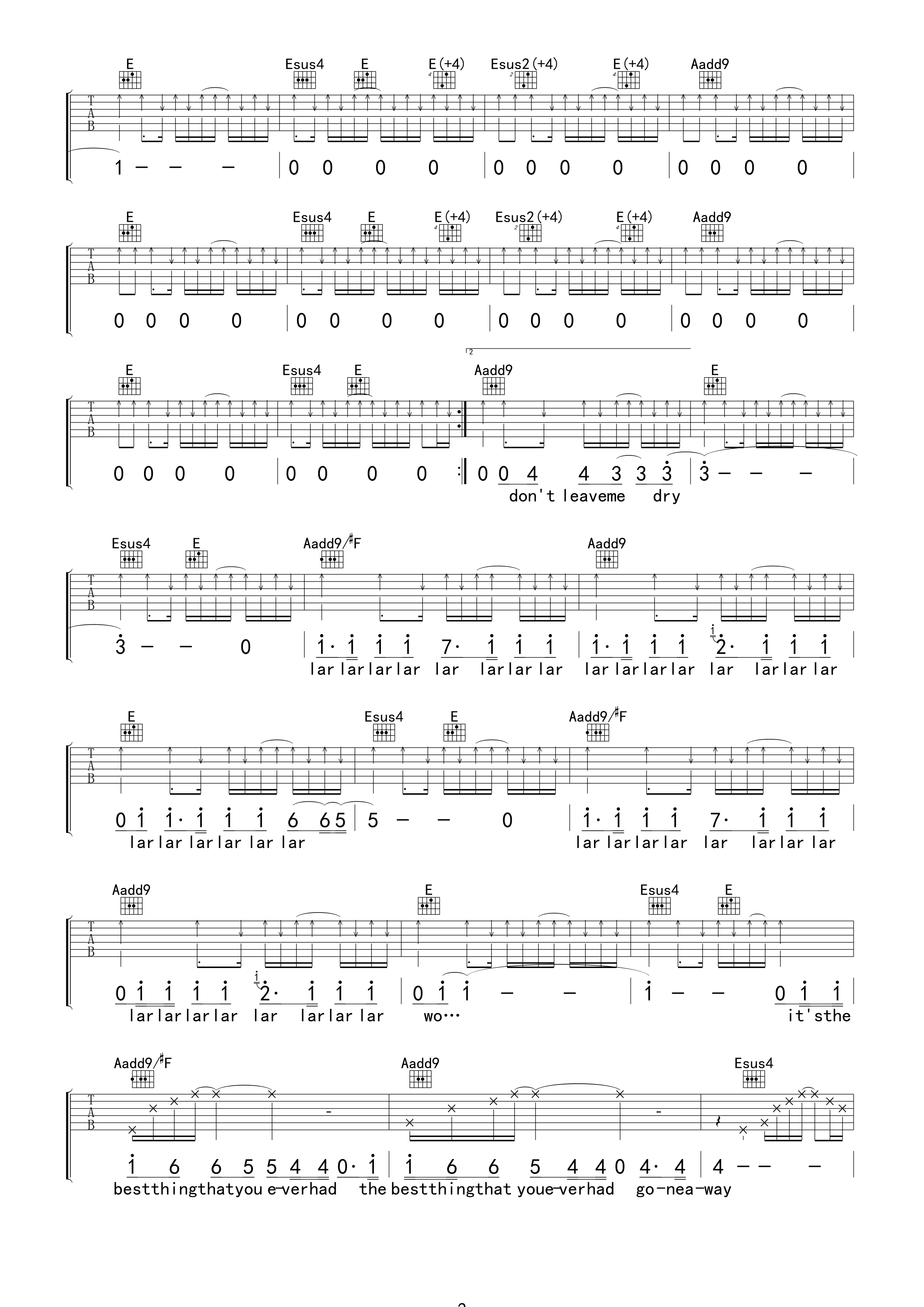 HighandDry吉他谱第(3)页