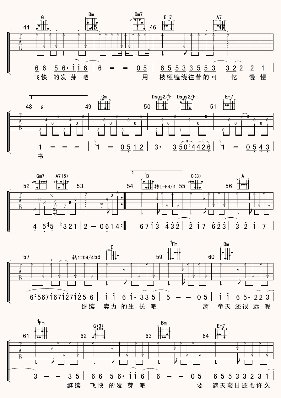 藤吉他谱第(3)页