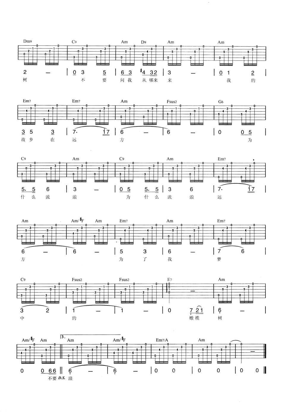 柠檬树吉他谱第(2)页