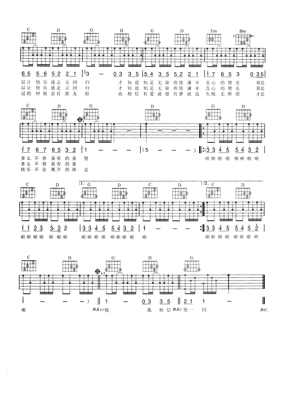 快乐练习曲吉他谱第(2)页