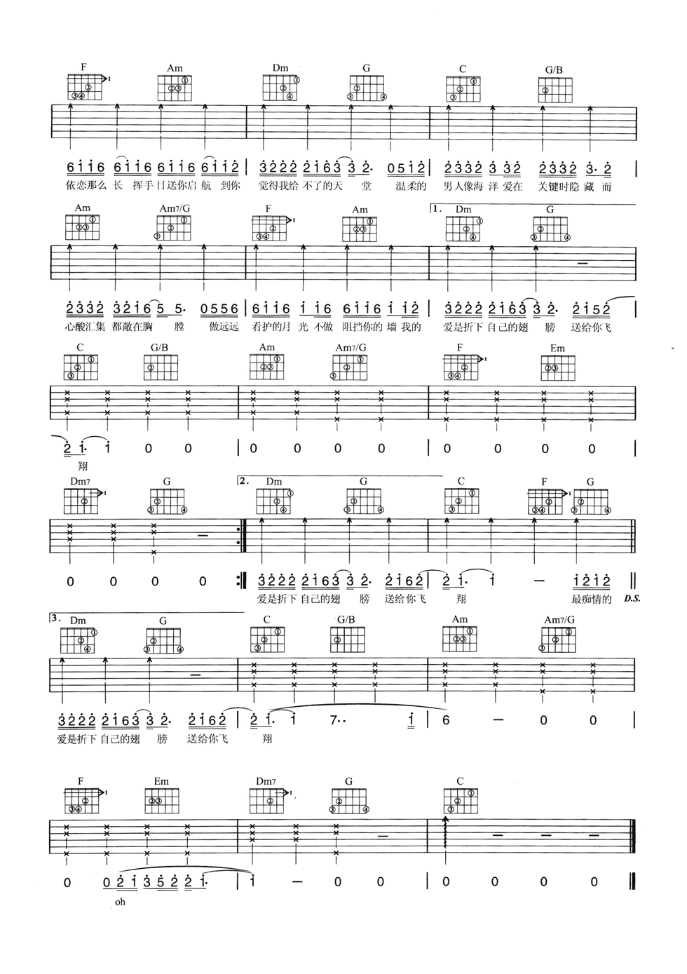 男人海洋吉他谱第(2)页