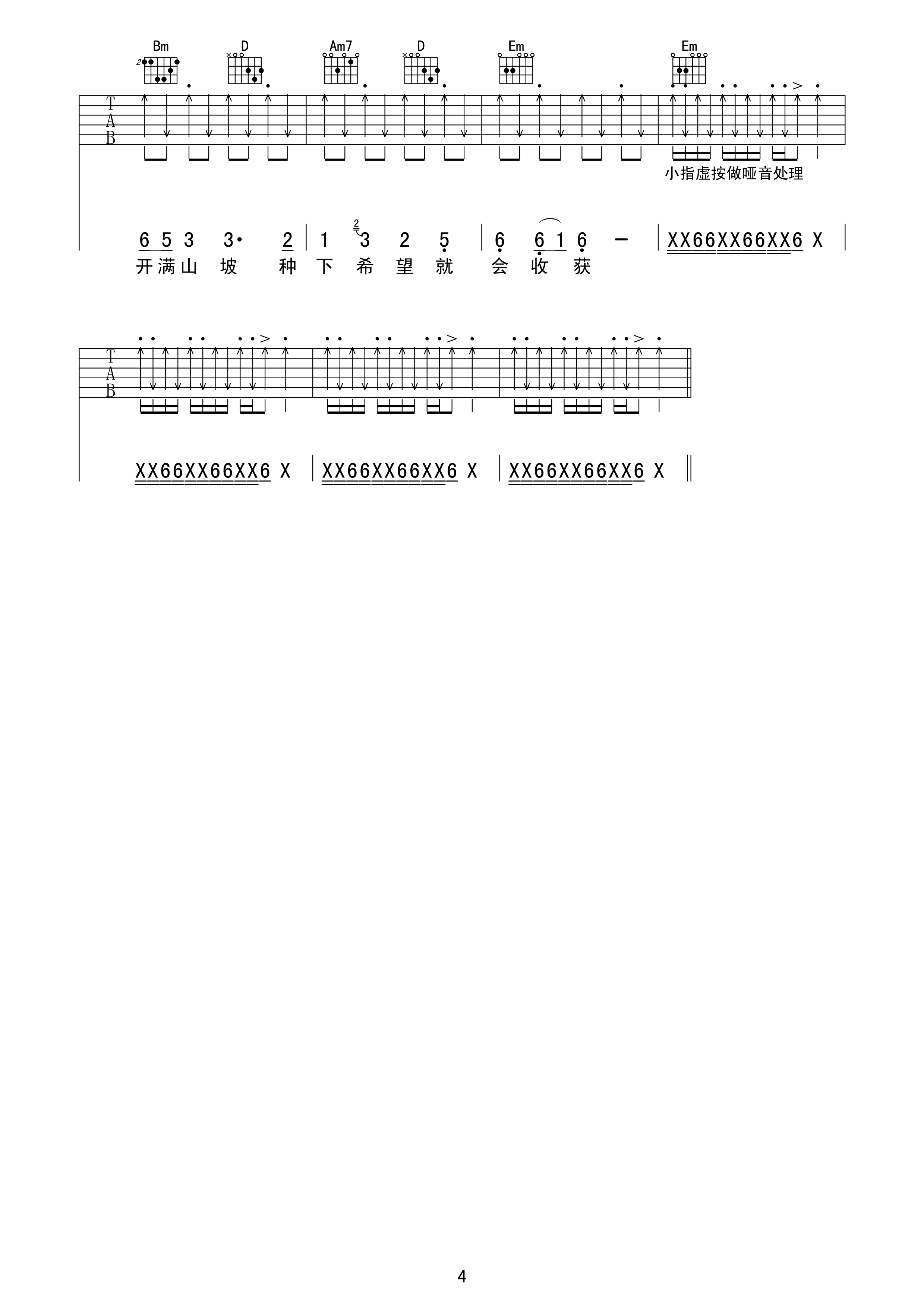 小苹果吉他谱第(4)页