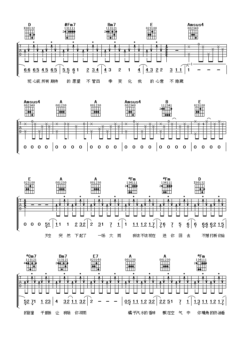 橘子汽水吉他谱第(3)页