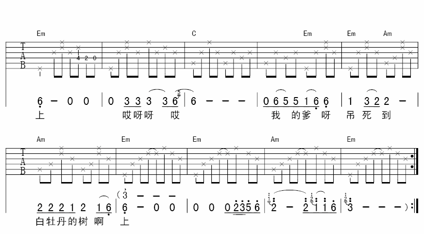 凤凰吉他谱第(2)页
