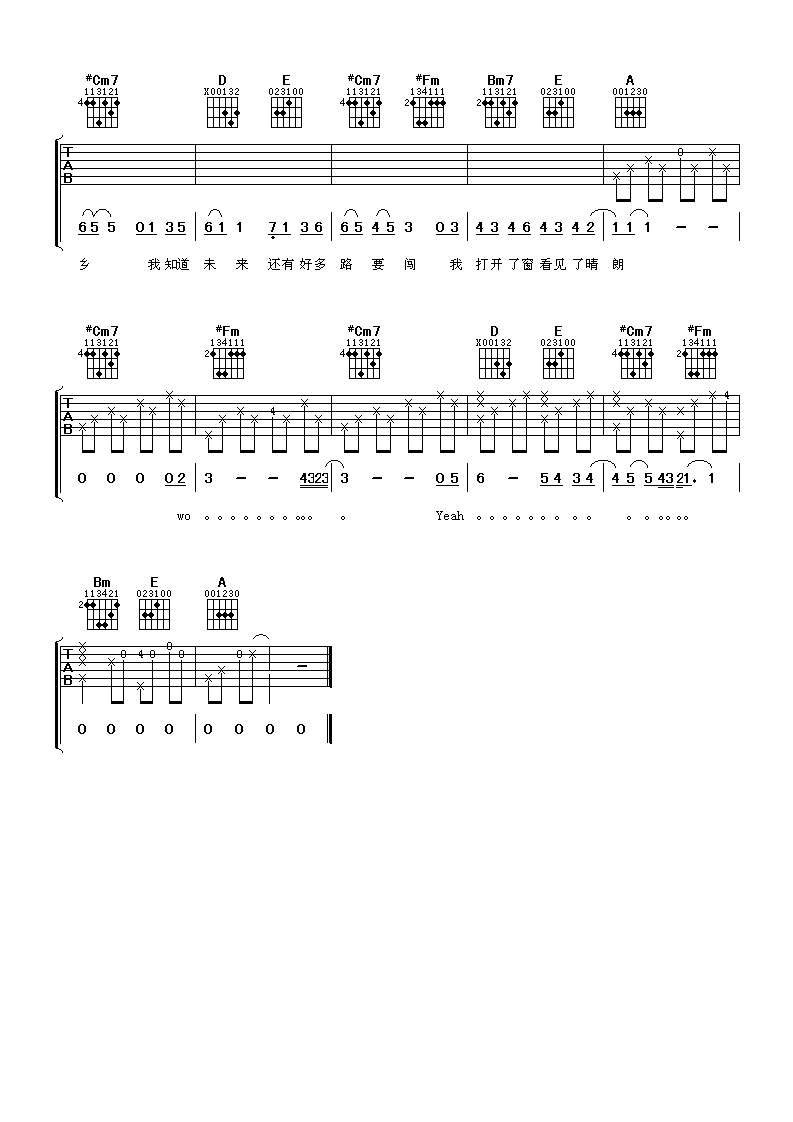 爱与希望吉他谱第(3)页
