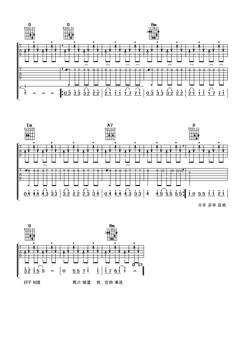 情人劫吉他谱第(3)页