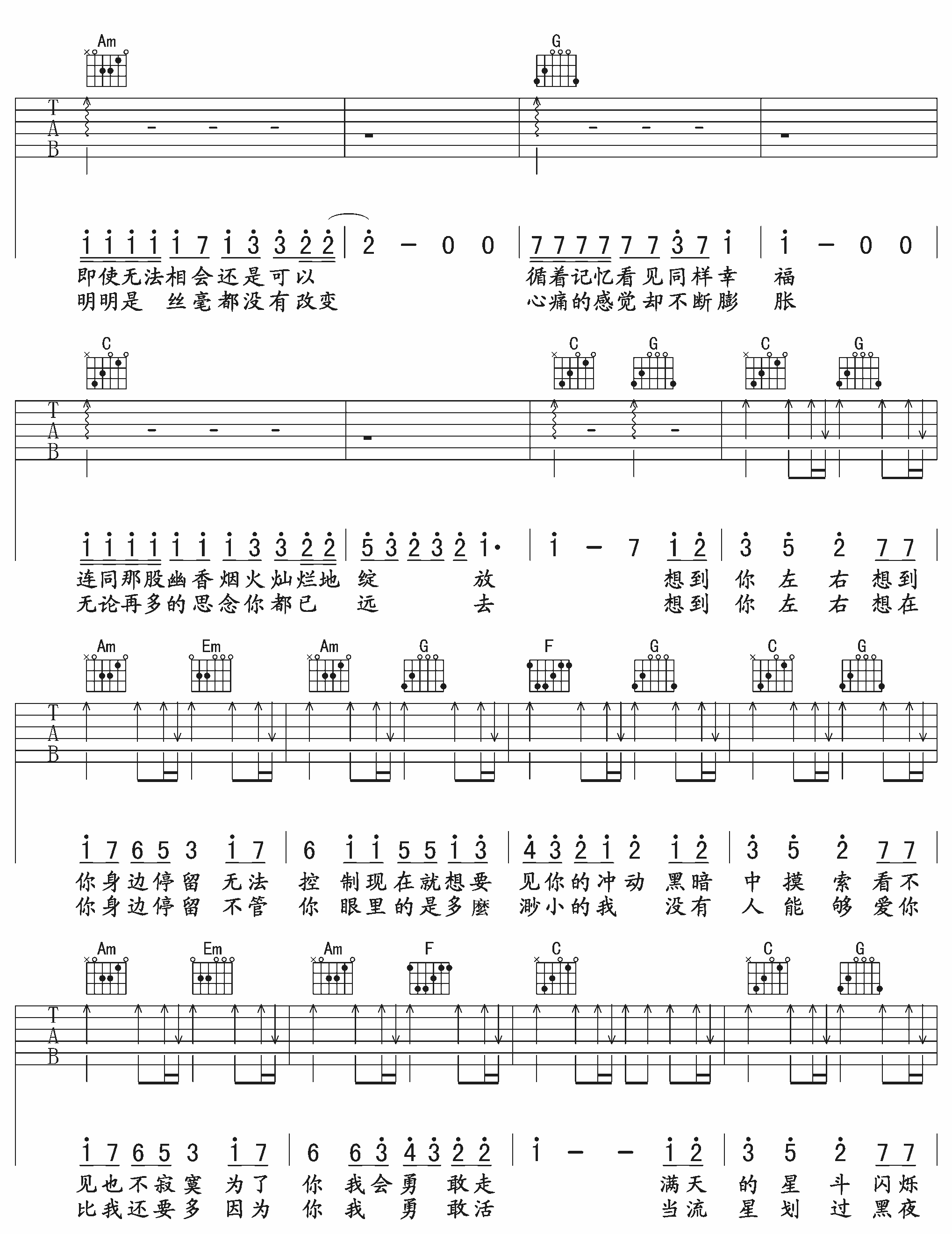 星象仪吉他谱第(2)页