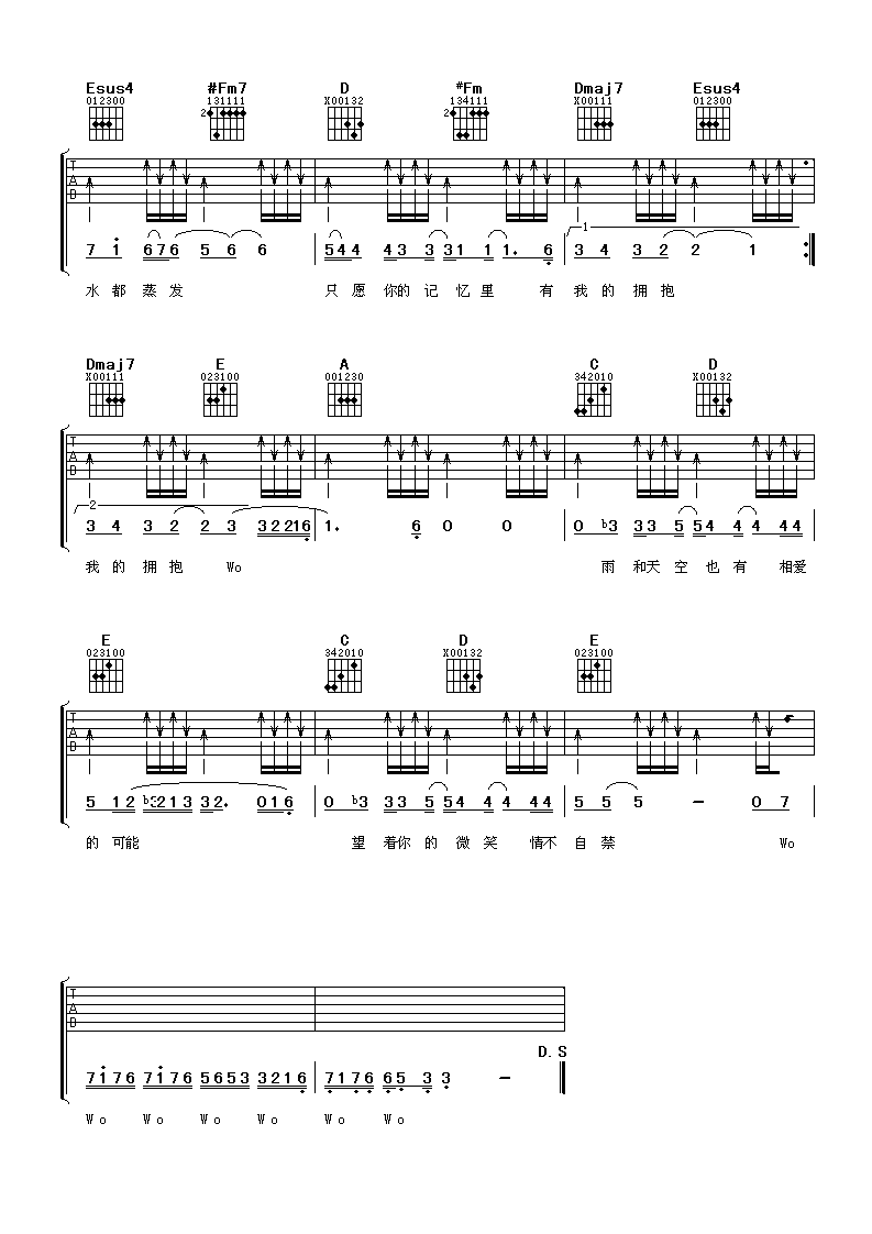 给我你的爱吉他谱第(3)页