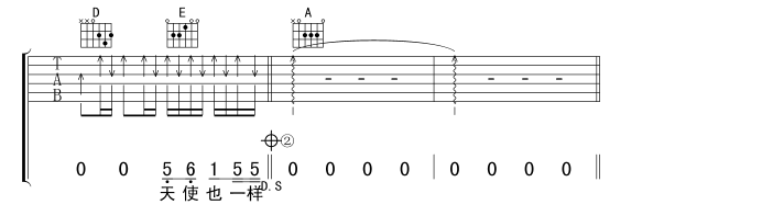 天使也一样吉他谱第(4)页