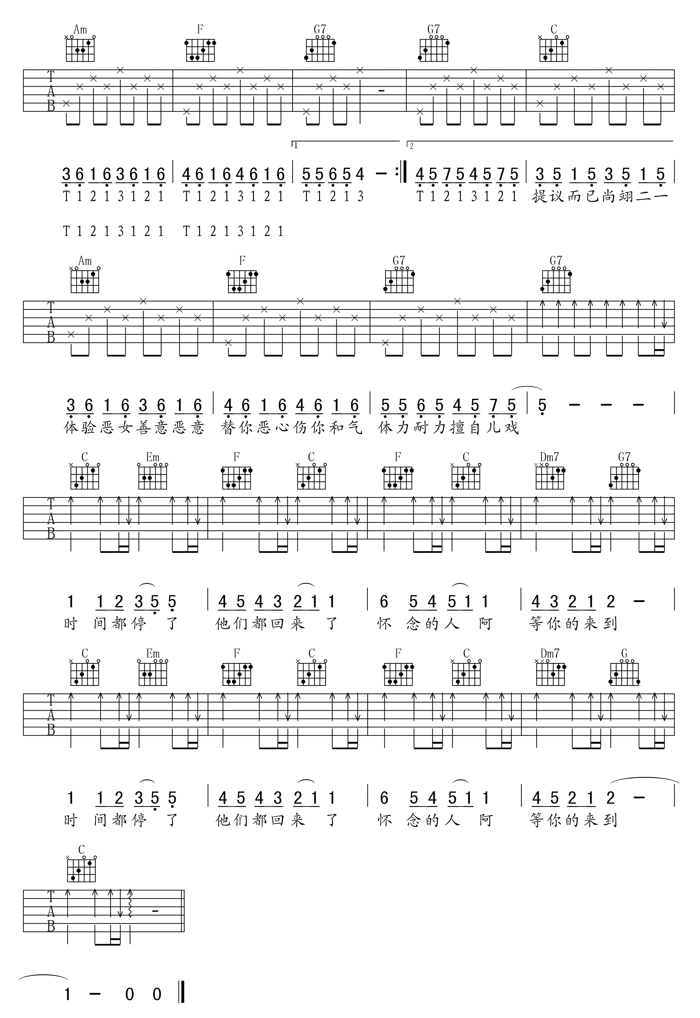 BonusTrack(T1213121)吉他谱第(2)页