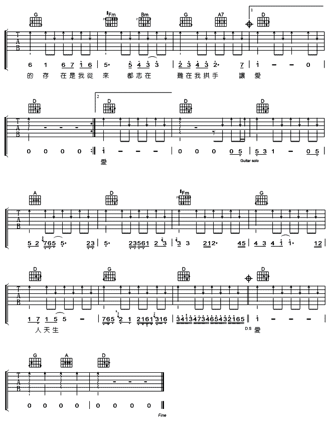 死性不改吉他谱第(3)页