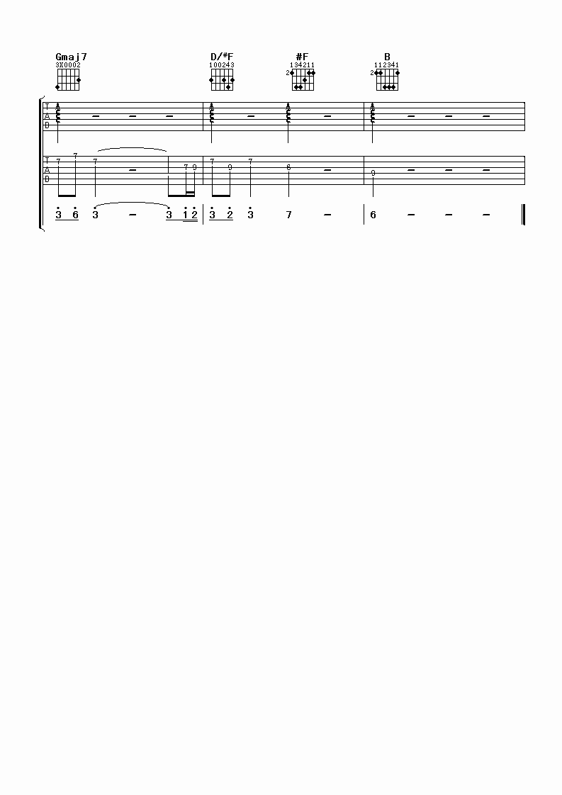 暖风吉他谱第(5)页