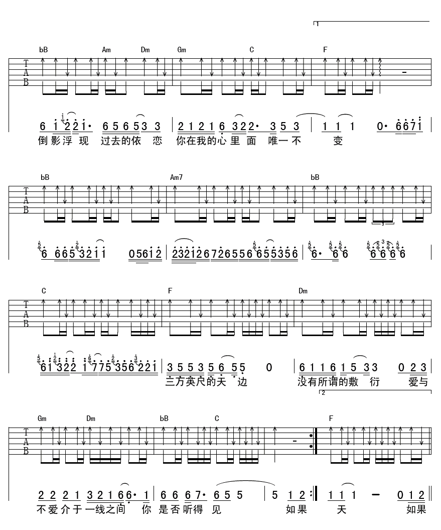 爱你的最后一天吉他谱第(3)页