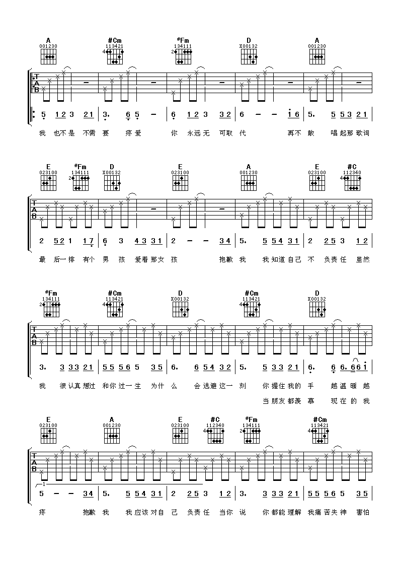 落跑新娘吉他谱第(2)页