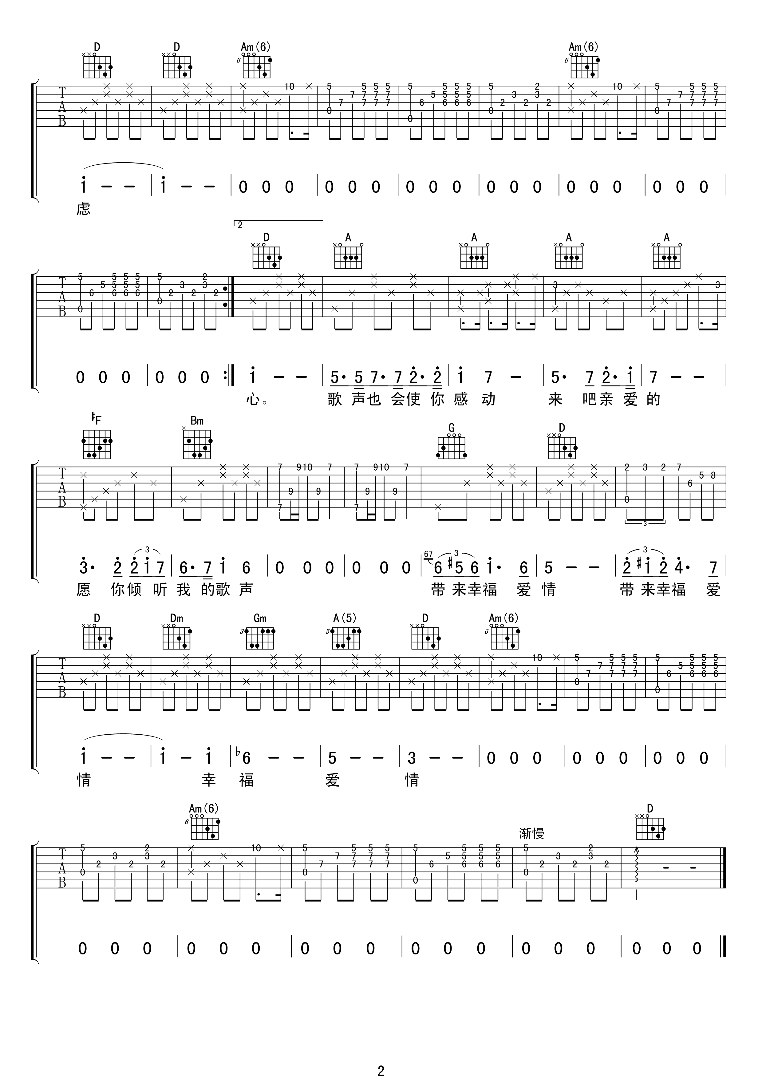 小夜曲吉他谱第(2)页