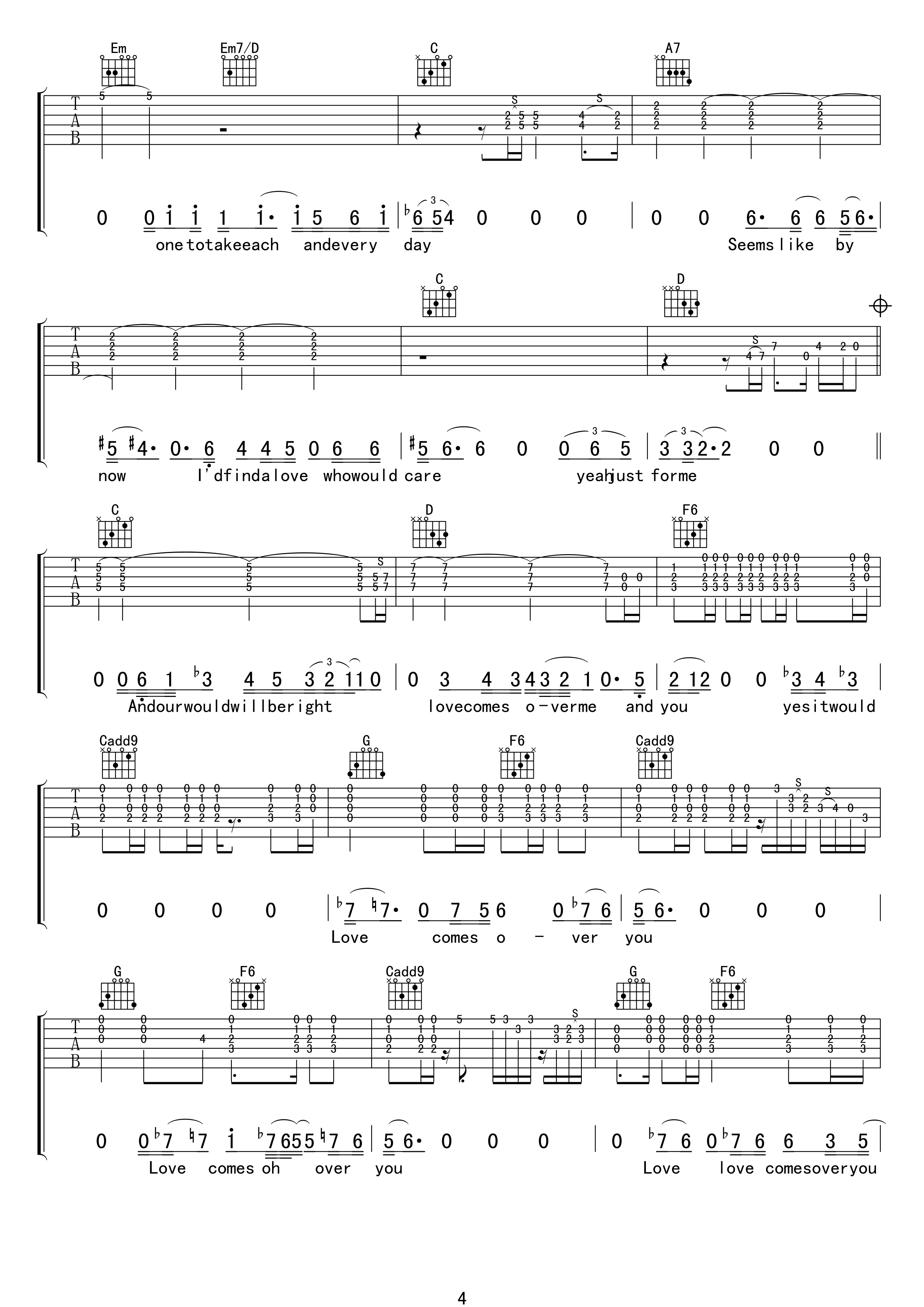 runningonfaith吉他谱第(4)页