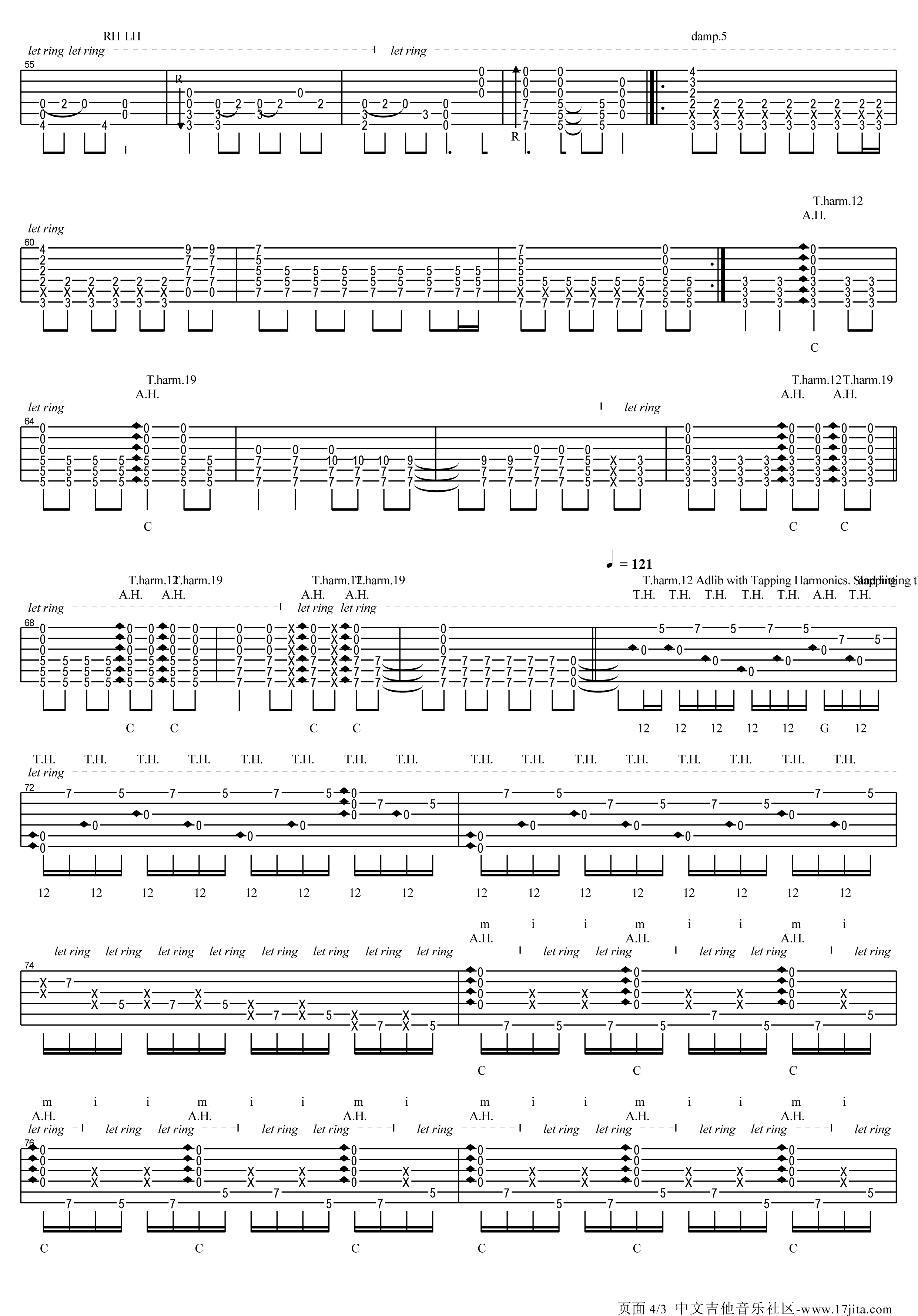 MerryChristmasMrLawrence指弹吉他谱第(3)页