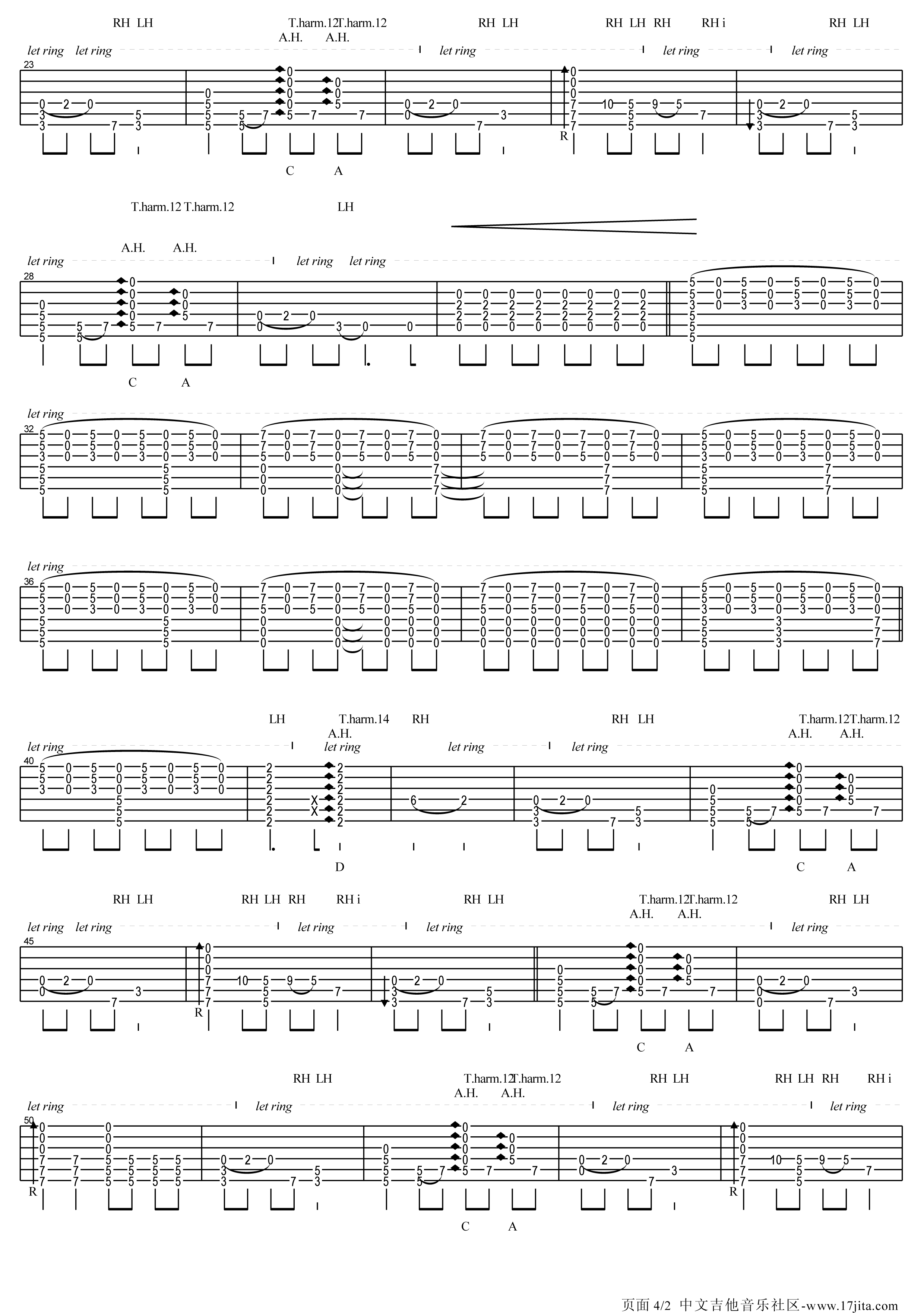 MerryChristmasMrLawrence指弹吉他谱第(2)页