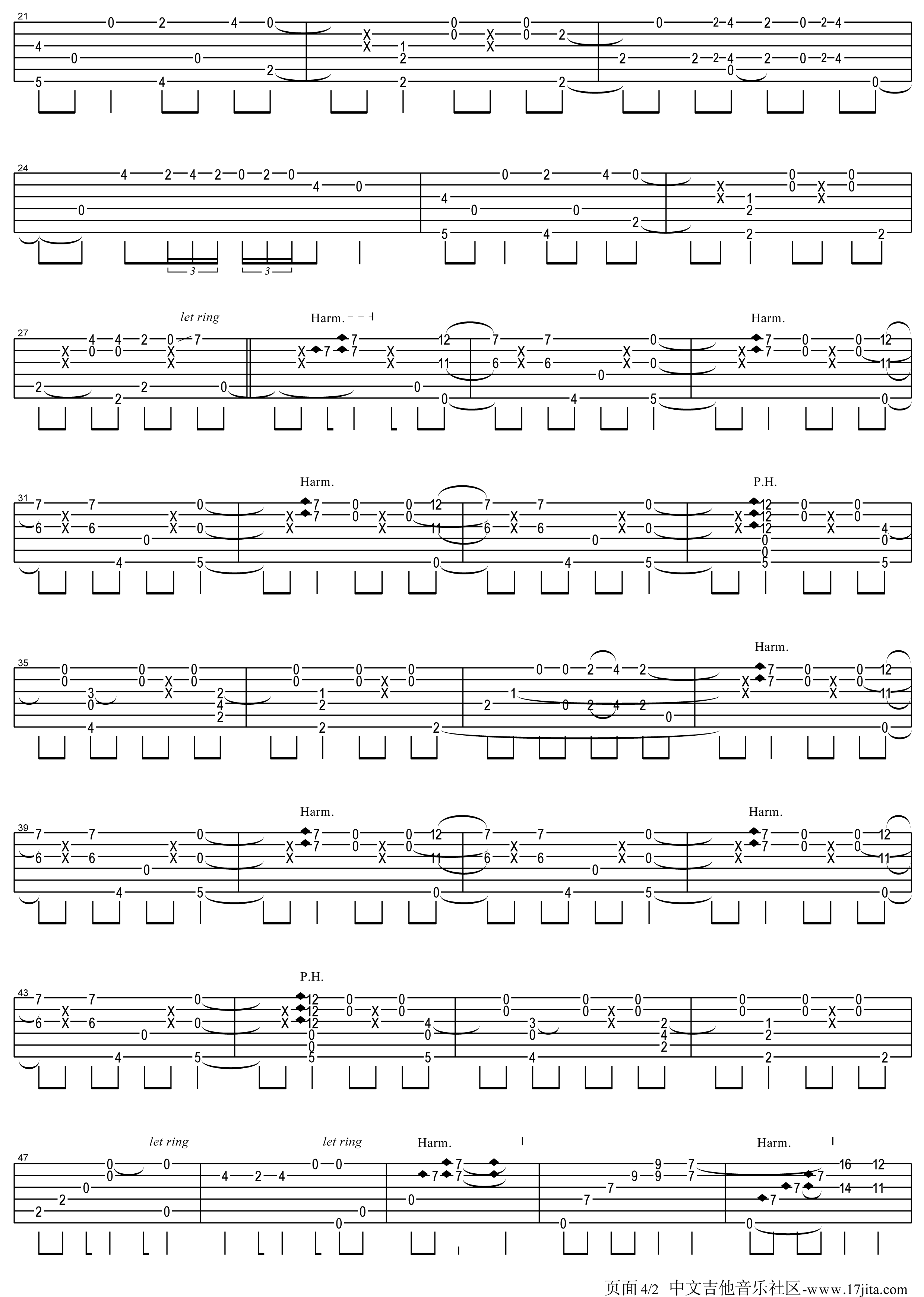 WithYou指弹吉他谱第(2)页