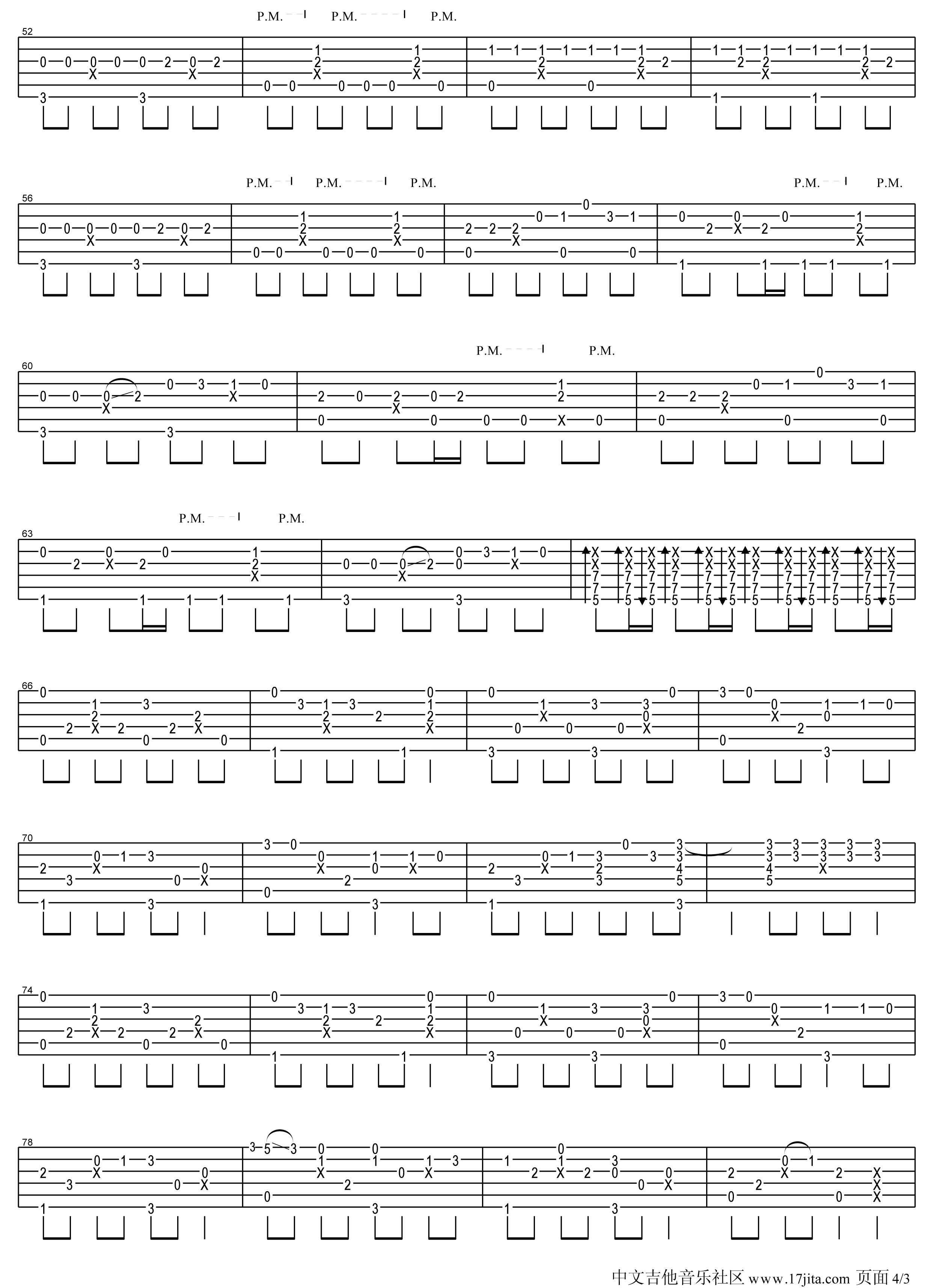小苹果高清版指弹吉他谱第(3)页