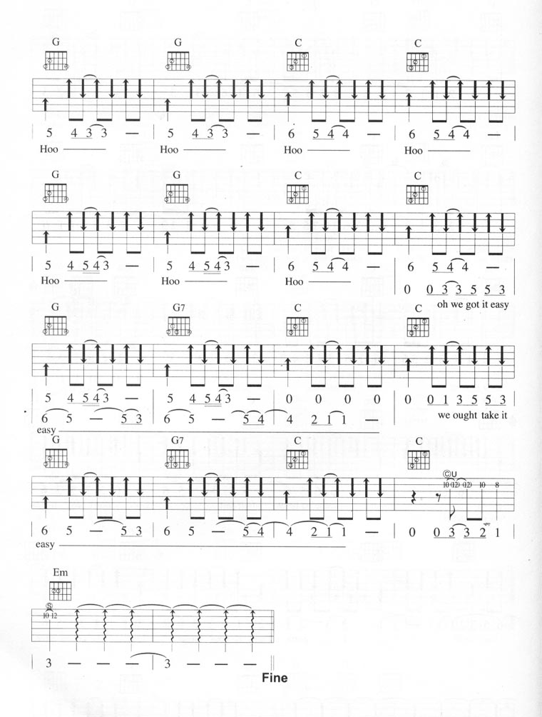 takeiteasy吉他谱第(3)页