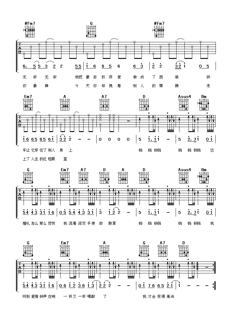 婚礼进行曲吉他谱第(2)页