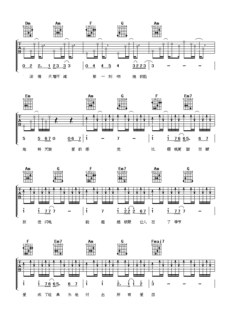 小乌龟吉他谱第(2)页