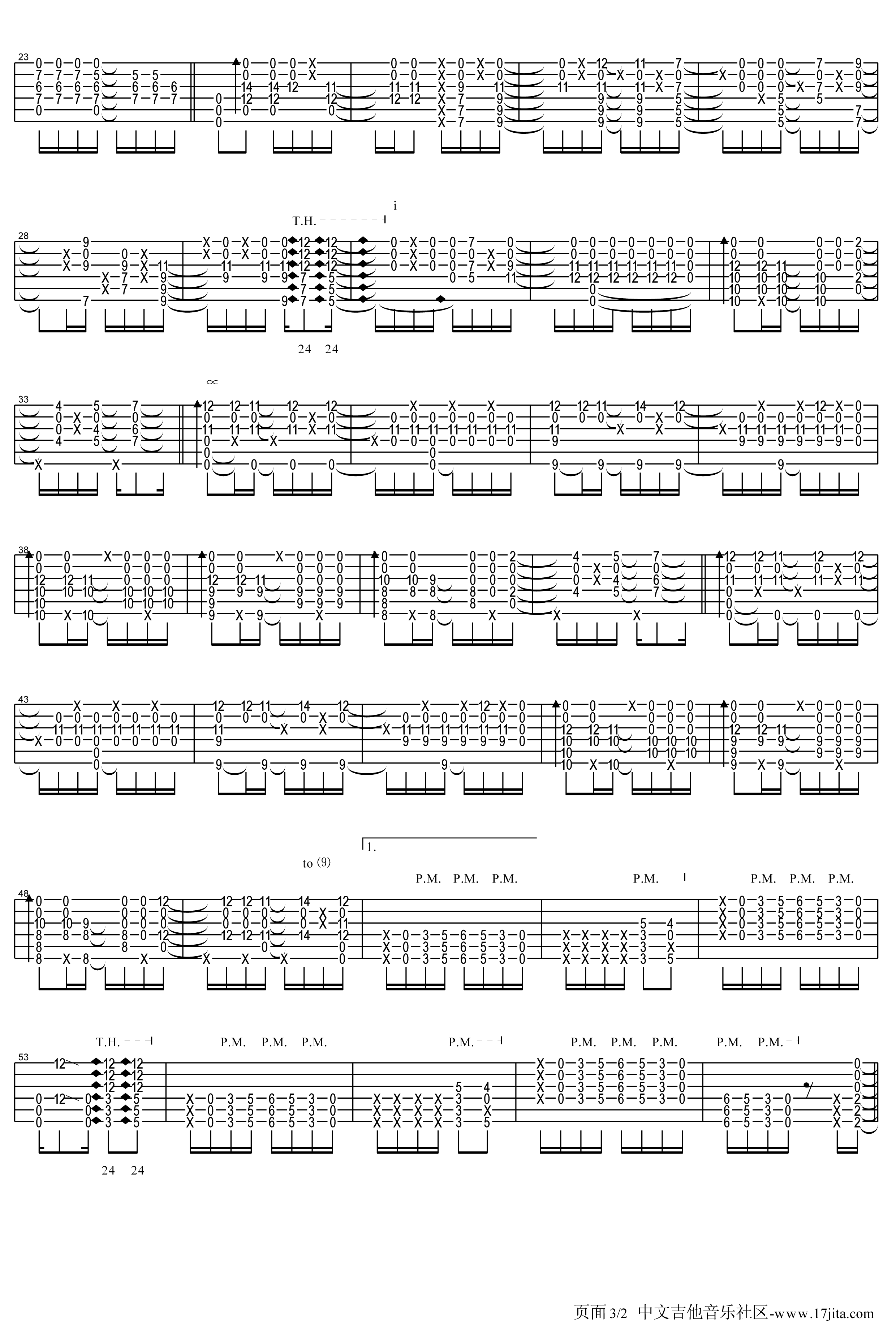翼~wingsyouarethehero指弹吉他谱第(2)页