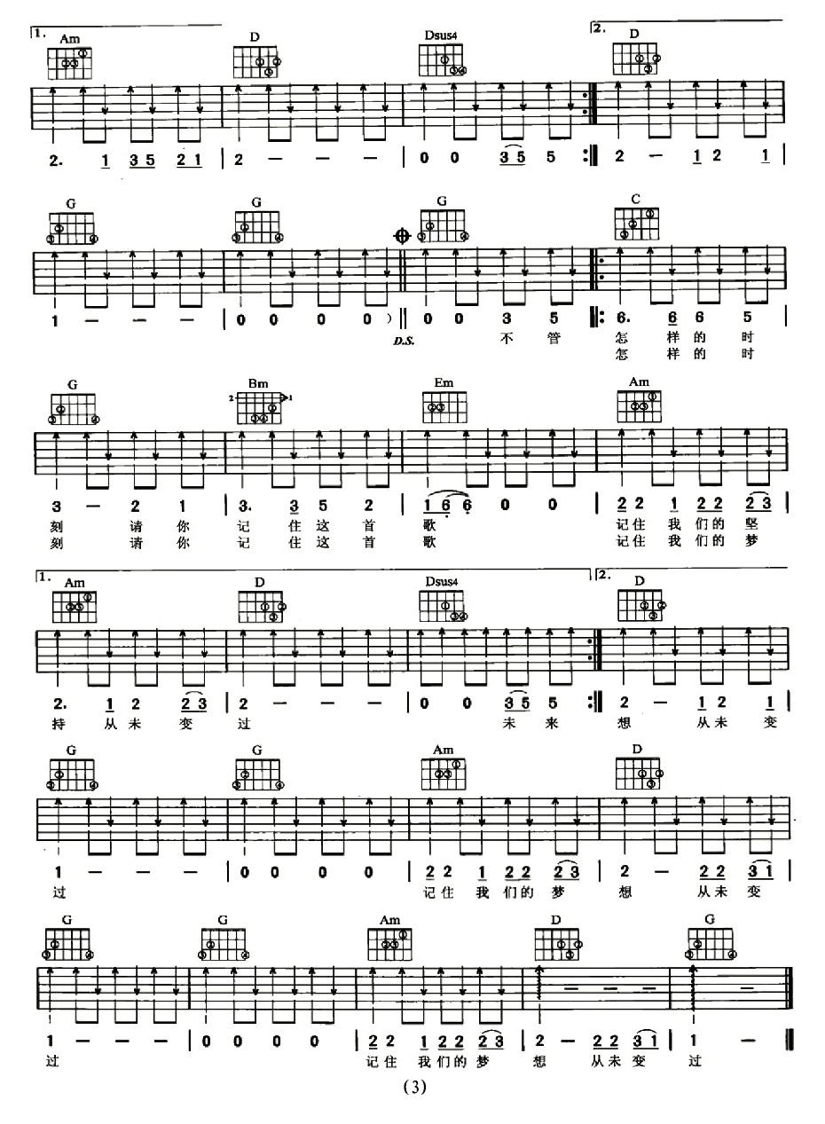 启程吉他谱第(3)页
