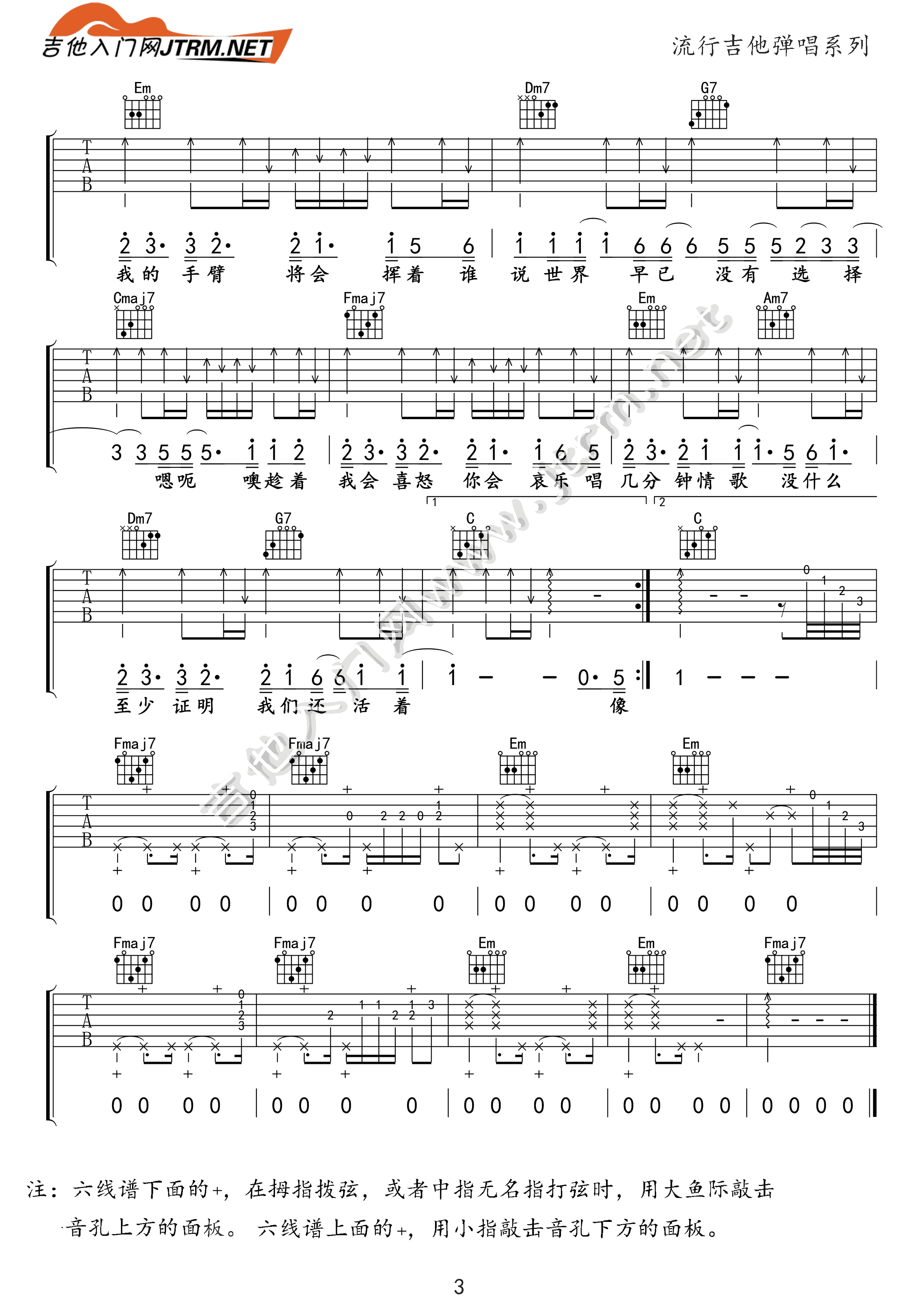 模特吉他谱第(3)页