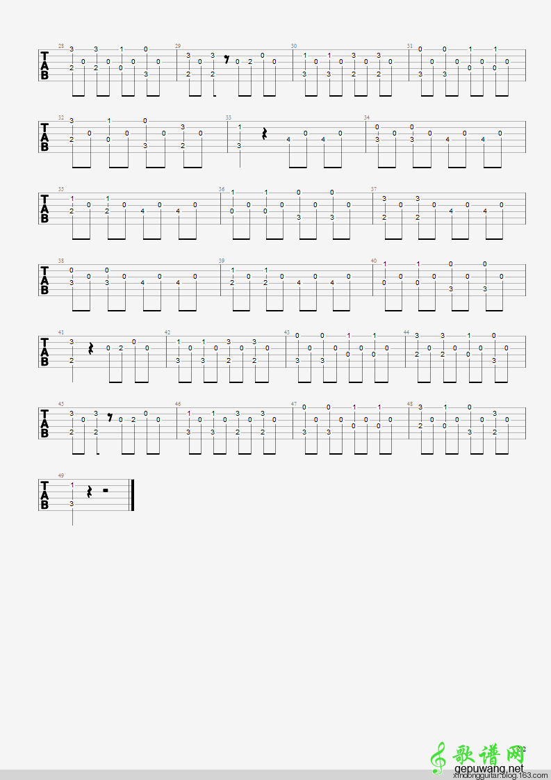 散步独奏指弹吉他谱第(2)页