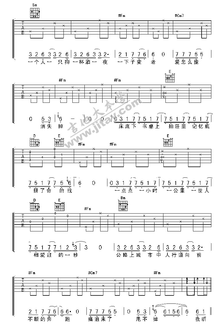 海浪吉他谱第(2)页