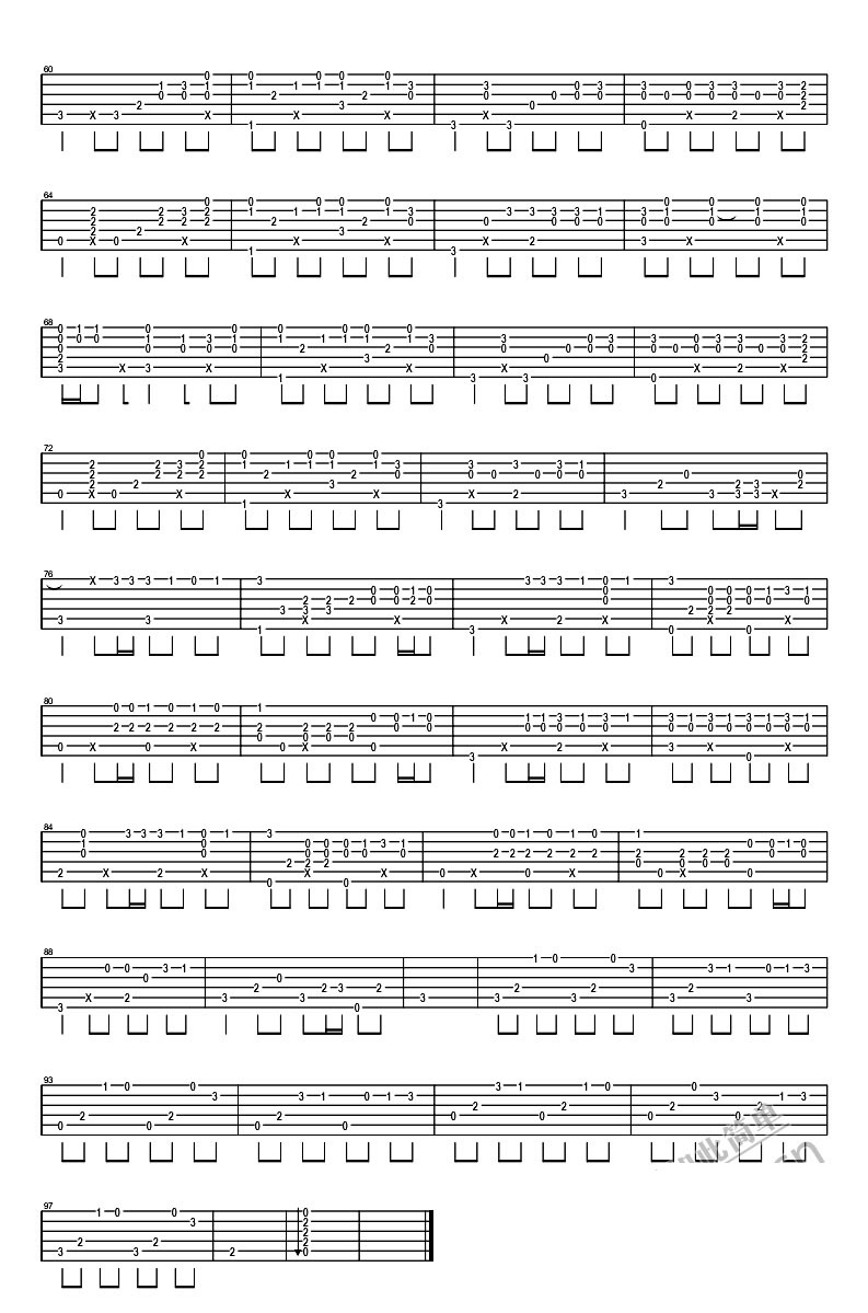 演员指弹吉他谱完整版第(3)页