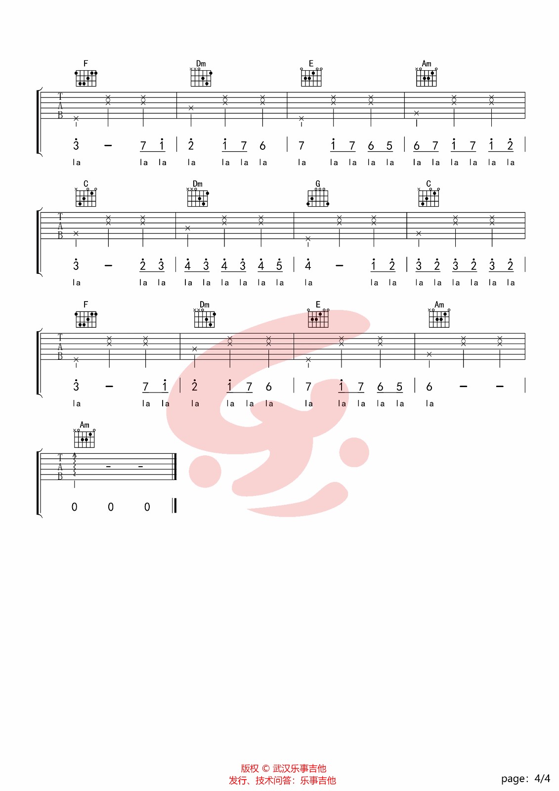 BanaElleriniVer吉他谱C调原版第(4)页