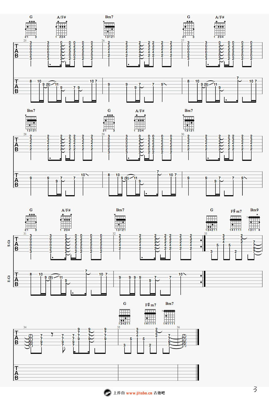 烂泥吉他谱第(3)页