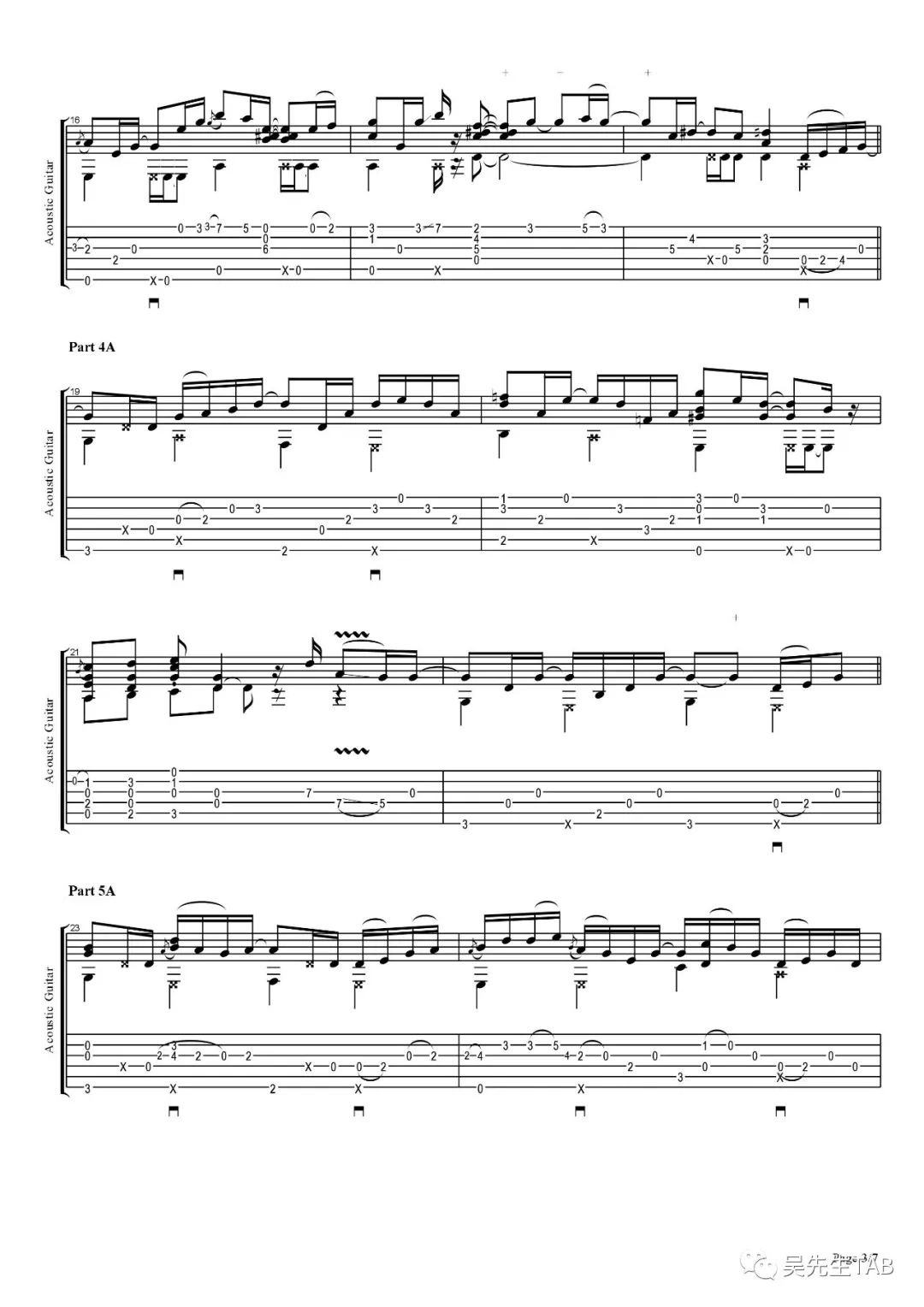 memorylane指弹吉他谱第(3)页