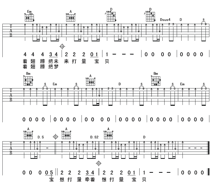 宝贝你听到了吗吉他谱第(2)页