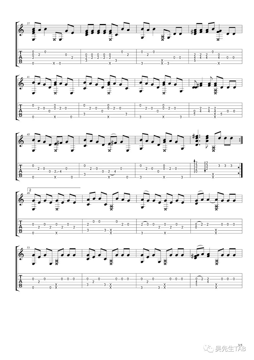 病变指弹吉他谱第(3)页