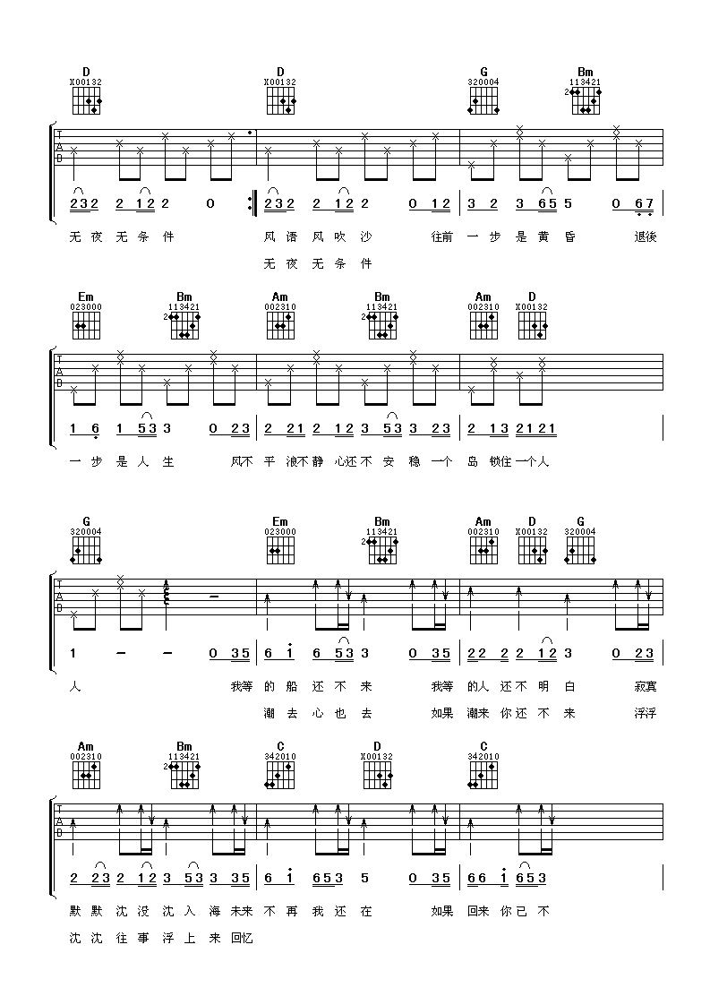 伤心太平洋吉他谱第(2)页