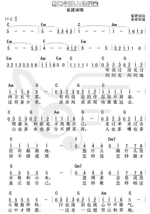 新长征路上的摇滚吉他谱第(1)页